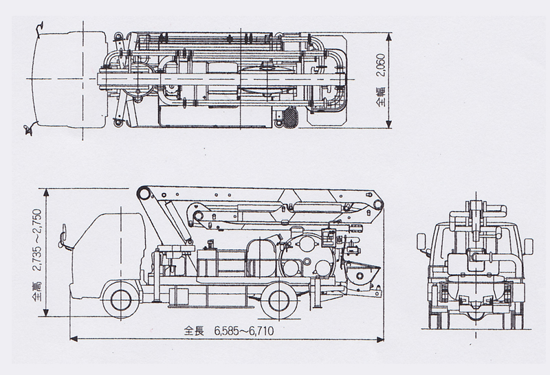 全商品オープニング価格 314 34a 重機車両マグネット 現場配置図用 側面タイプ コンクリートポンプ車 ゴムマグネット 約80mm ユニット Unit Dprd Jatimprov Go Id